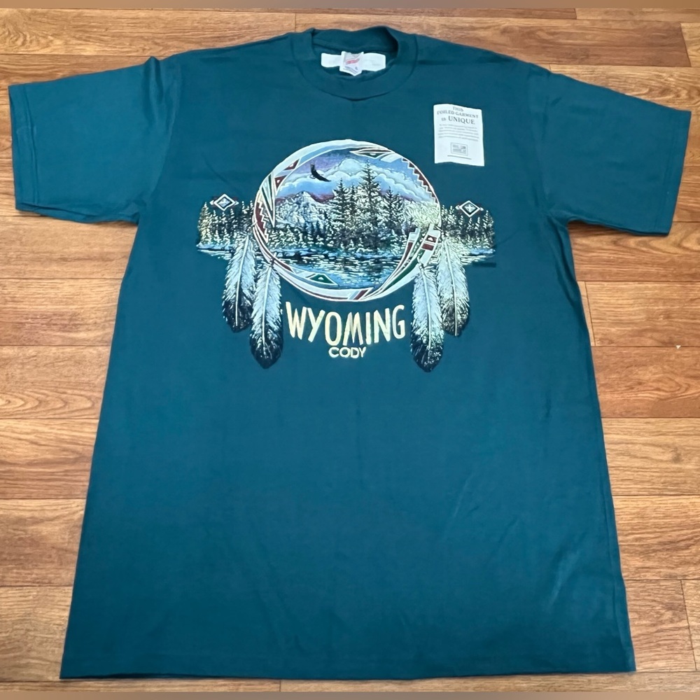 Vintage 95’ Jerzees Wyoming Souvenir Tee Shirt NWT Adult Unisex Size Large